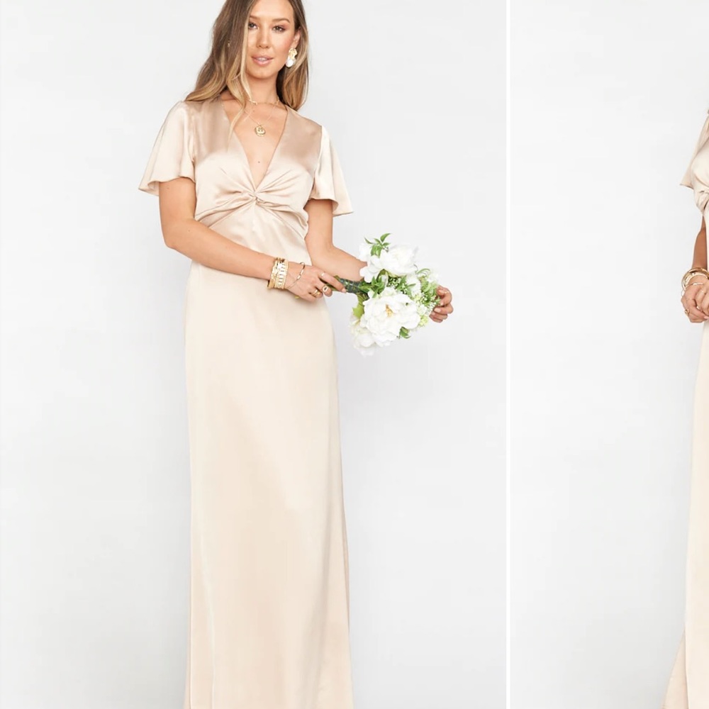 Show Me Your MuMu champagne maxi dress, NWT :)